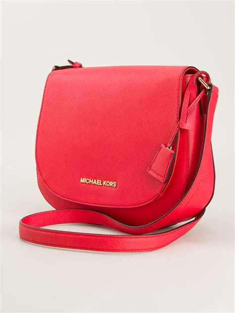 Michael Kors red messenger bag